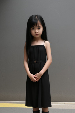 Singaporean child girl with  black hair