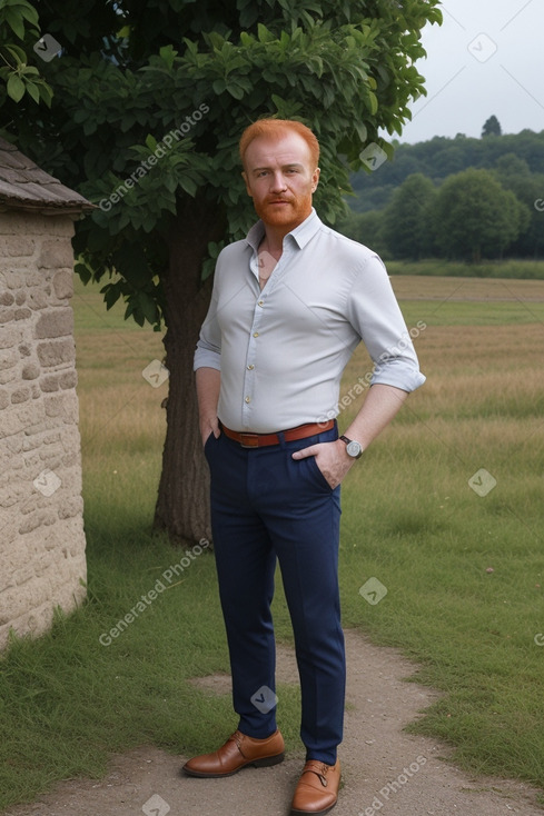 Albanian middle-aged male with  ginger hair