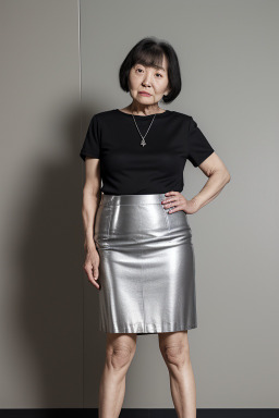 South korean elderly female with  black hair