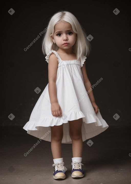 Venezuelan infant girl with  white hair