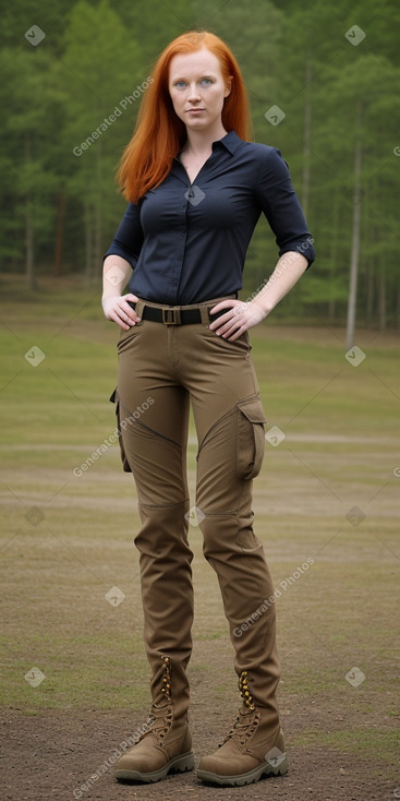 Swedish adult female with  ginger hair