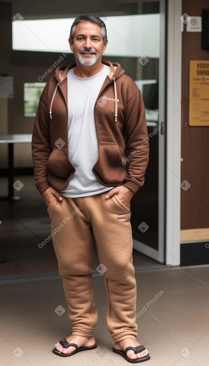 Costa rican middle-aged male with  brown hair