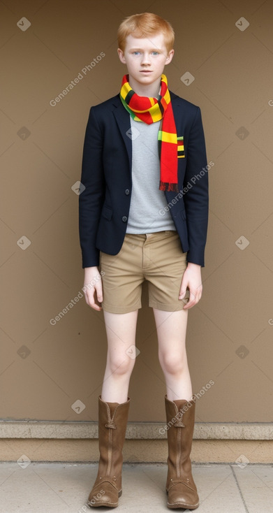 Zimbabwean teenager boy with  ginger hair