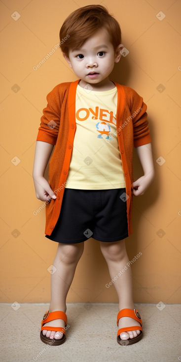 Thai infant boy with  ginger hair