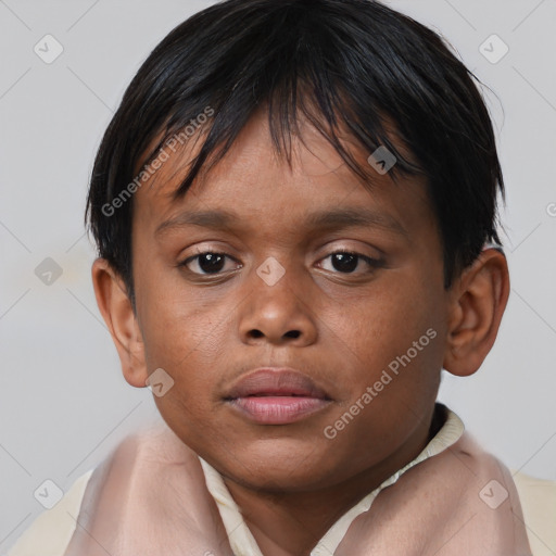 Neutral asian young-adult male with short  brown hair and brown eyes