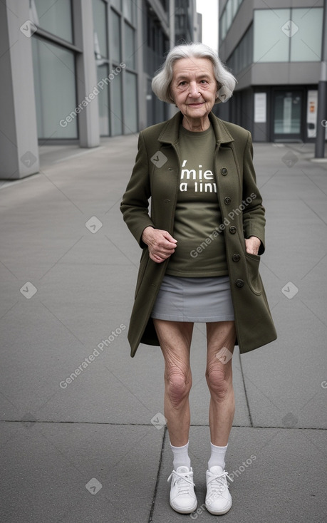 German elderly female with  gray hair