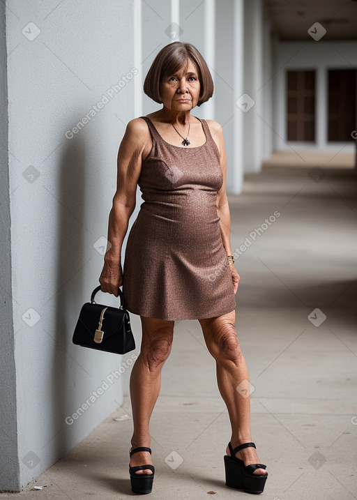 Honduran elderly female with  brown hair