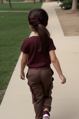 Jordanian child girl with  brown hair