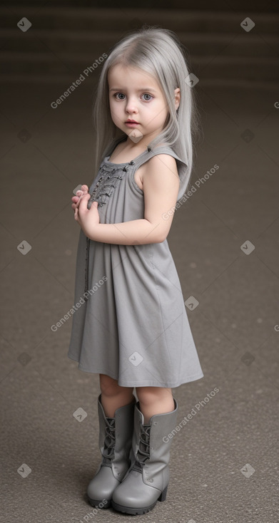 Serbian infant girl with  gray hair