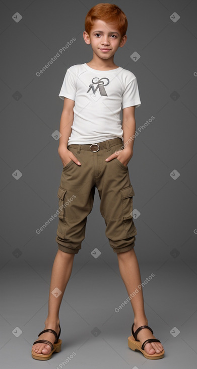 Venezuelan child boy with  ginger hair