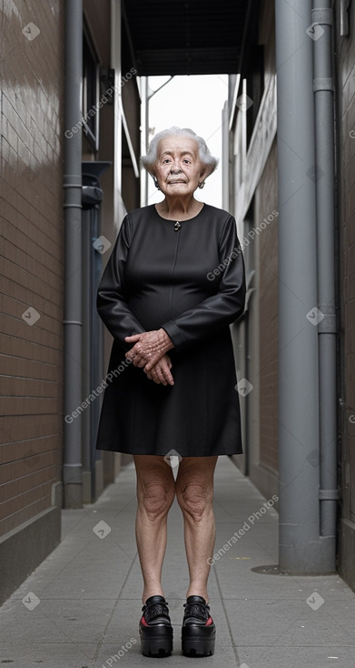 New zealand elderly female with  black hair