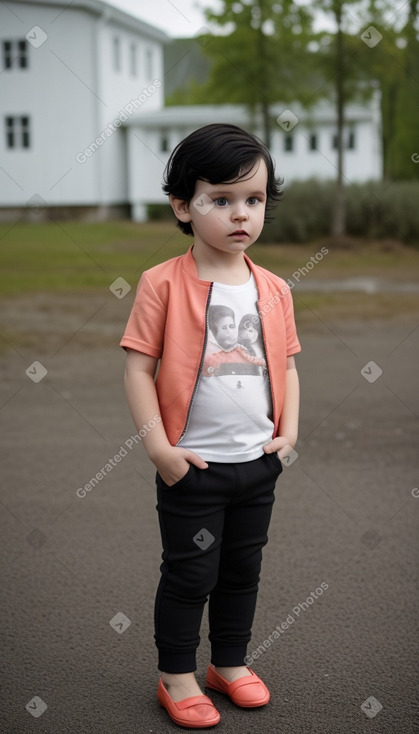 Estonian infant boy with  black hair