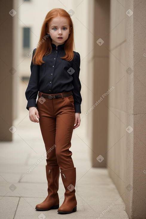 Spanish infant girl with  ginger hair