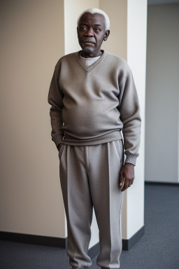 Zambian elderly male with  gray hair