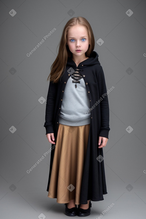 Child girl with  brown hair