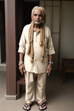 Bangladeshi elderly male with  blonde hair