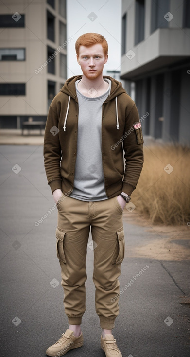 Young adult male with  ginger hair