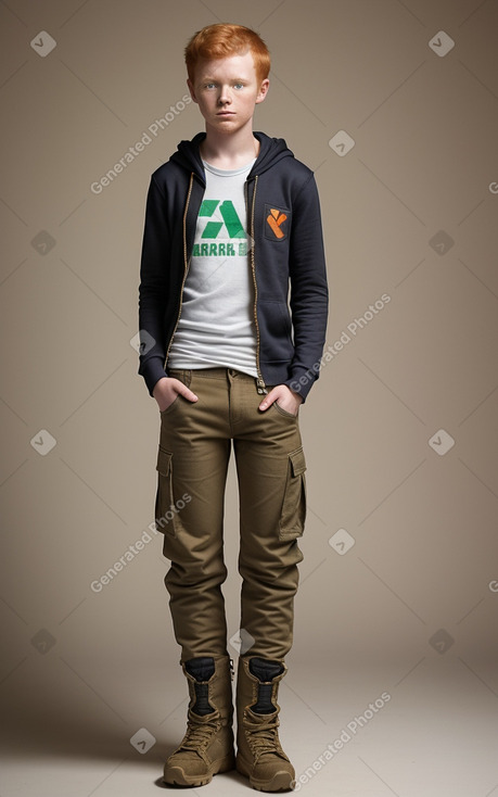 Zambian teenager boy with  ginger hair