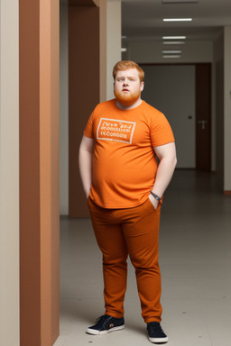 Caucasian young adult male with  ginger hair