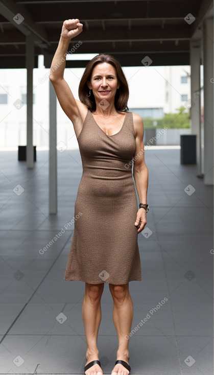 Slovenian middle-aged female with  brown hair