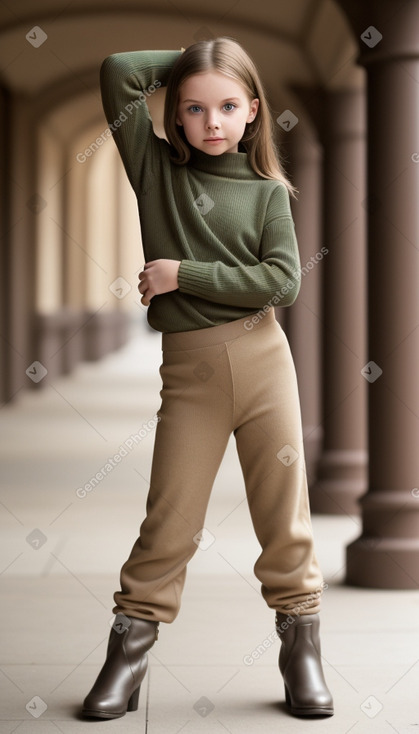 Child girl with  brown hair