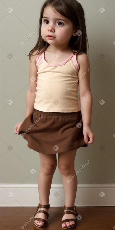 Chilean infant girl with  brown hair