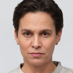 Neutral white adult male with short  brown hair and brown eyes