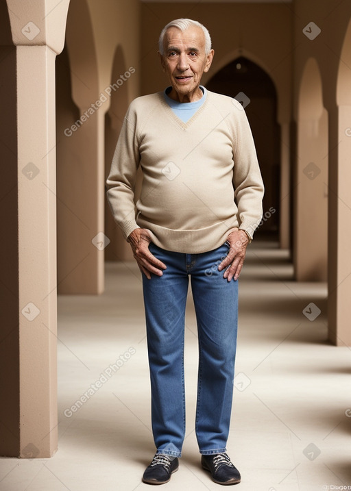 Moroccan elderly male with  blonde hair