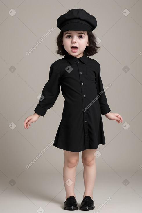 Macedonian infant girl with  black hair