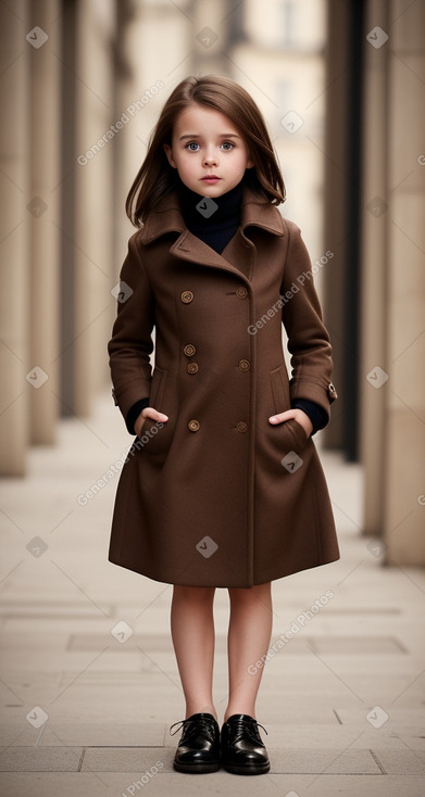 French child female with  brown hair