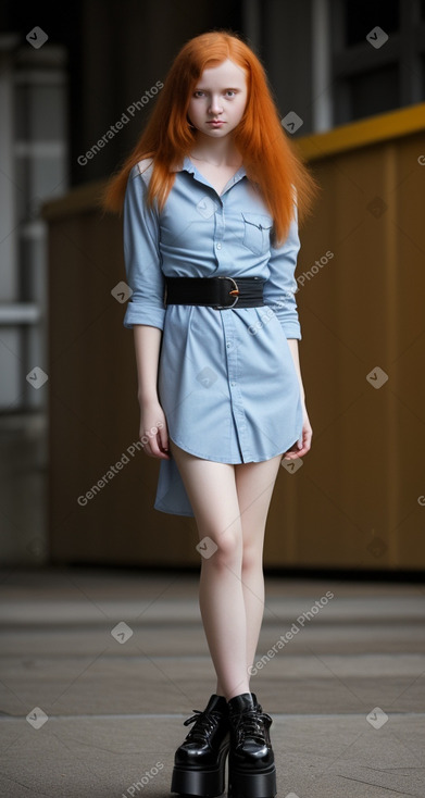 Belarusian young adult female with  ginger hair