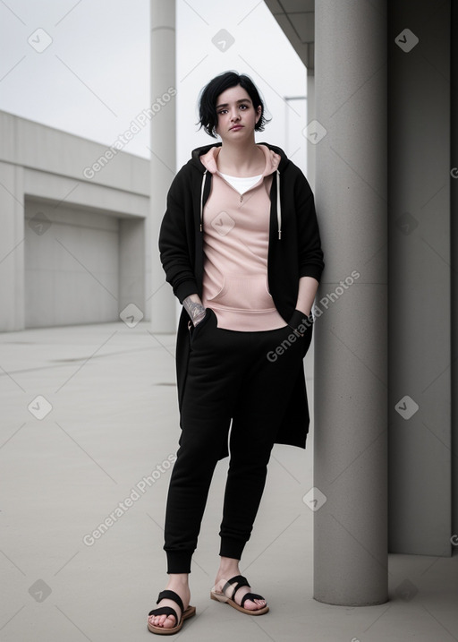 Adult non-binary with  black hair