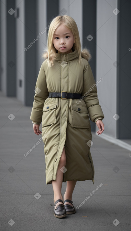 Chinese child female with  blonde hair