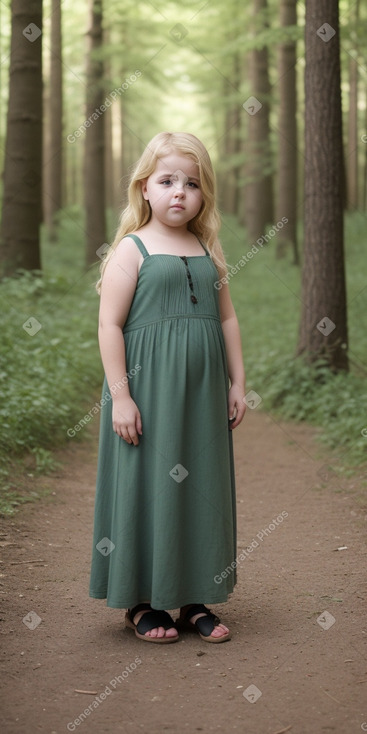 Syrian child girl with  blonde hair