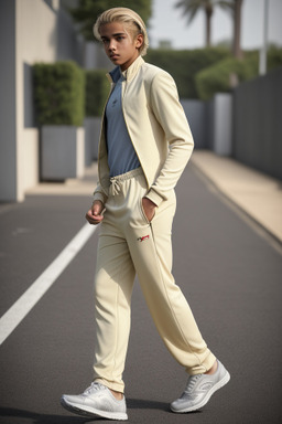 Omani teenager boy with  blonde hair