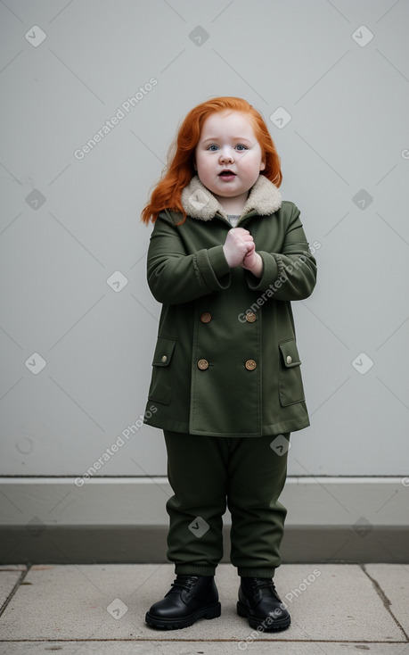 Russian infant girl with  ginger hair