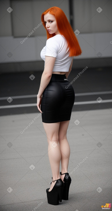 Russian adult female with  ginger hair