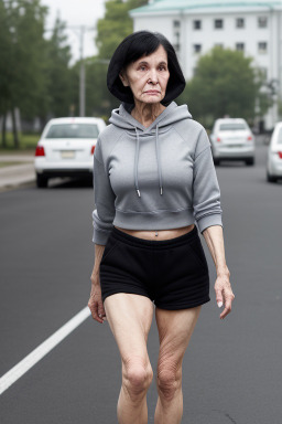 Russian elderly female with  black hair