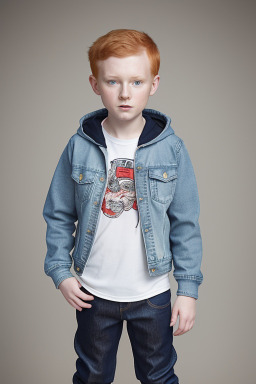 Polish child boy with  ginger hair