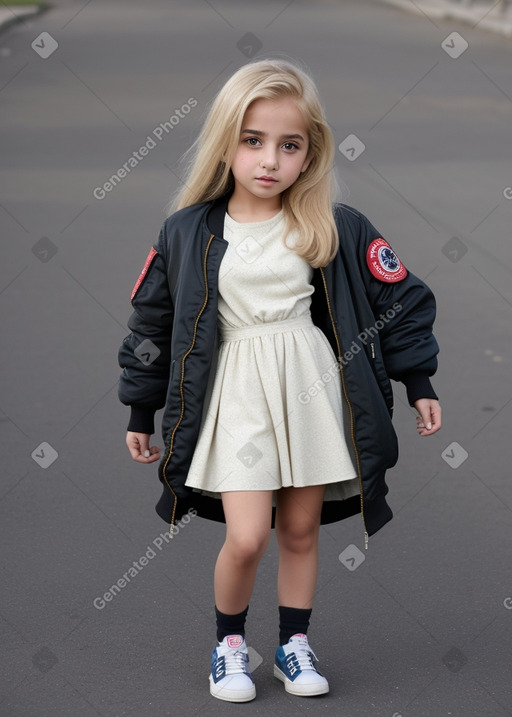 Iranian child girl with  blonde hair