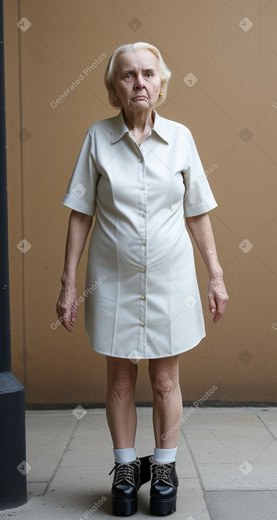 Lithuanian elderly female with  blonde hair