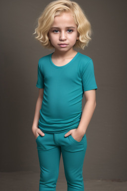 Algerian child non-binary with  blonde hair