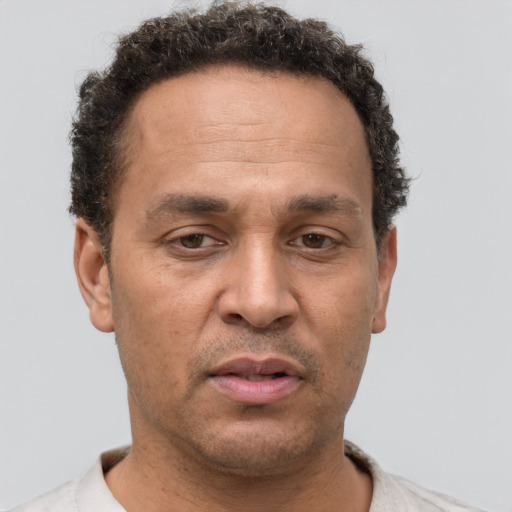 Neutral white adult male with short  brown hair and brown eyes