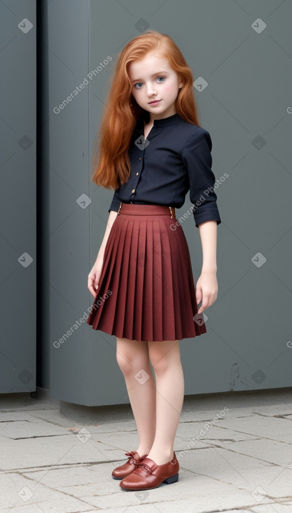 Albanian child girl with  ginger hair