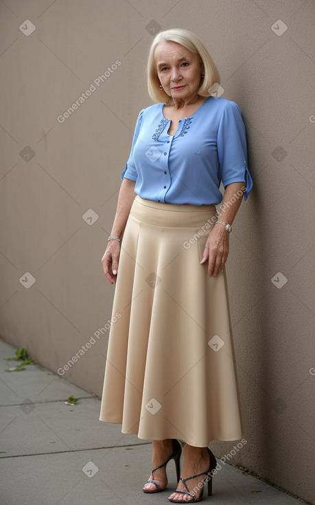 Czech elderly female with  blonde hair