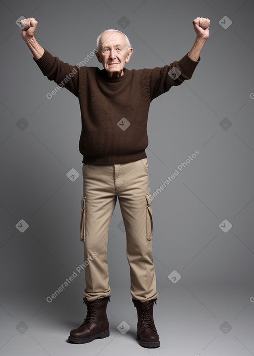 Australian elderly male with  brown hair