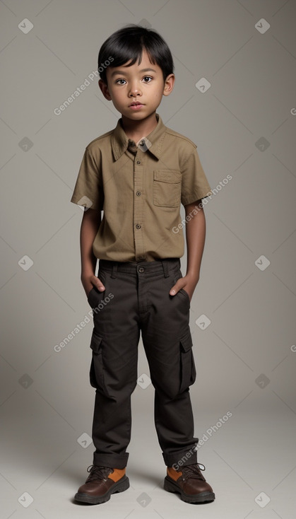 Child boy with  black hair