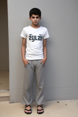 Iraqi teenager boy with  gray hair