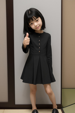 Japanese child female with  black hair