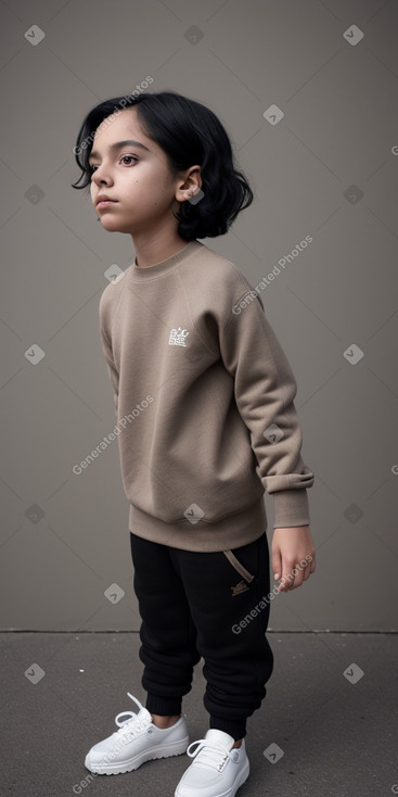 Child non-binary with  black hair